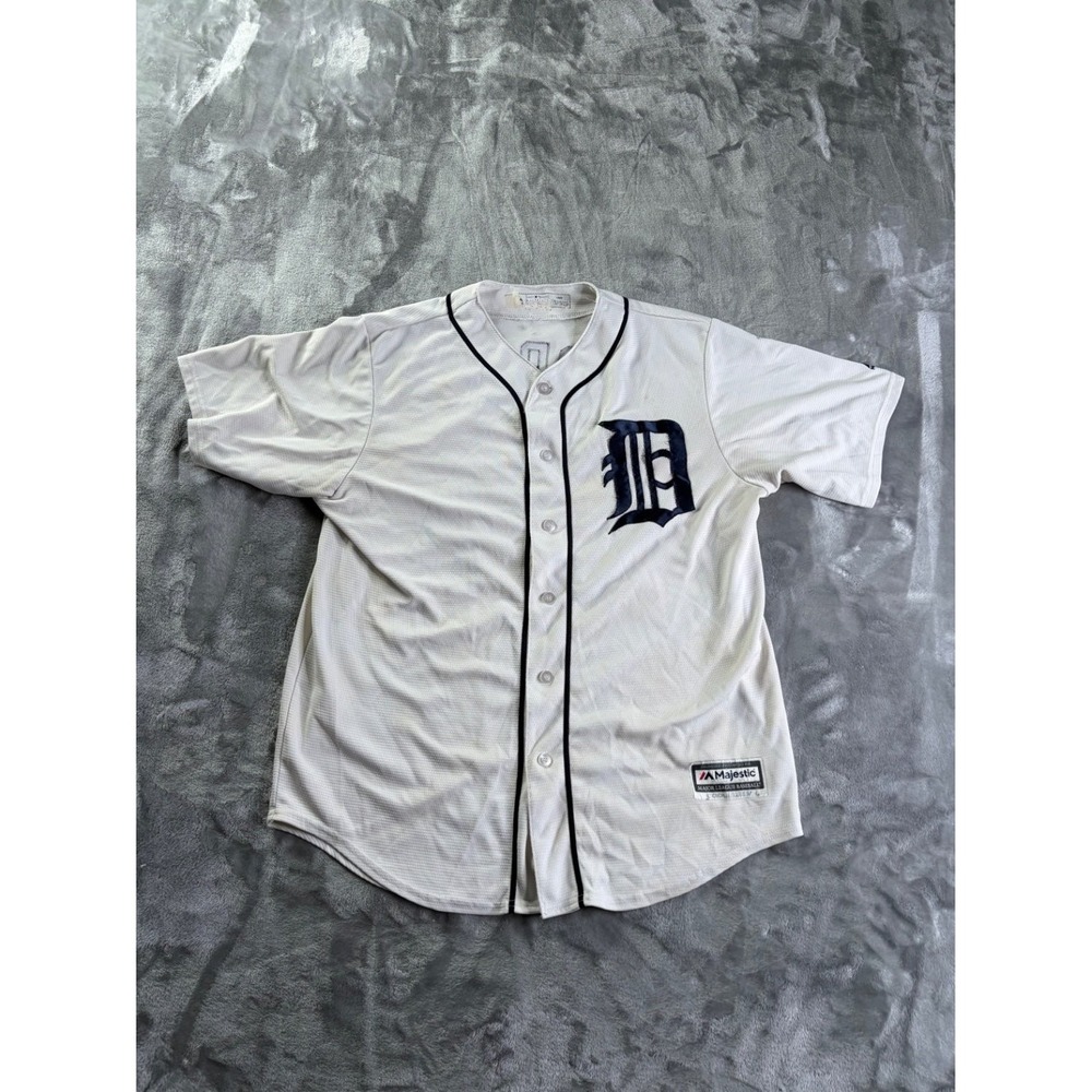 Majestic Miguel Cabrera Detroit Tigers‎ Home Jersey Men's L White Polyester